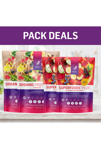 2 x Organic ProteinMax Chocolate, 2 x Superfoods Plus - Usual SRP £157.96 - Seasonal Offer!